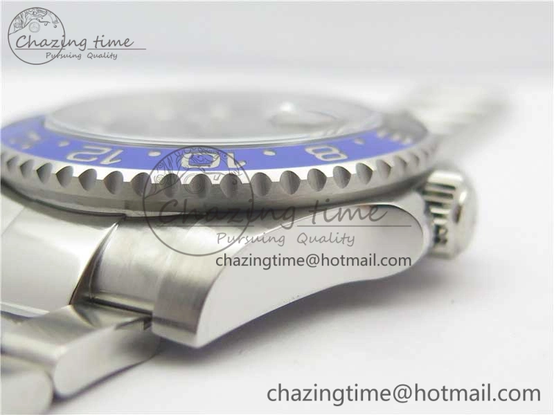 GMT-Master II 116710 BLNR Black Blue Ceramic 904L Steel 1:1 Noob Best Edition A3186 V10 (Correct Hand Stack) Modern 3216