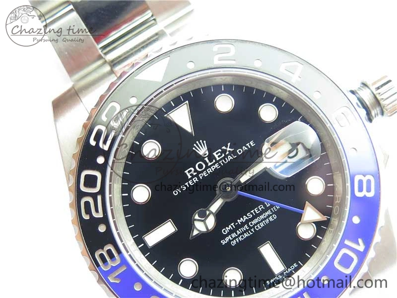 GMT-Master II 116710 BLNR Black Blue Ceramic 904L Steel Noob 1:1 Best Edition SA3186 CHS V StreetReady 2876
