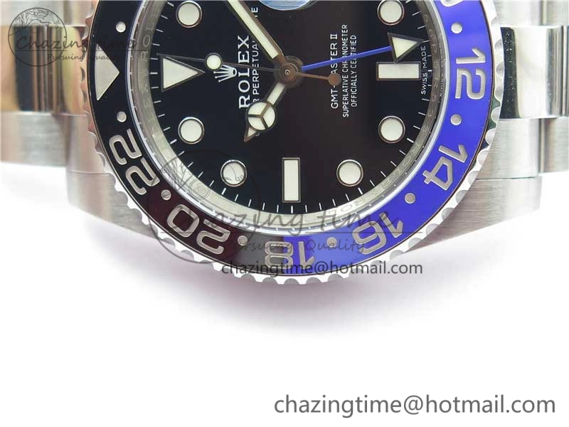 GMT-Master II 116710 BLNR Black Blue Ceramic 904L Steel Noob 1:1 Best Edition SA3186 CHS V StreetReady 2876