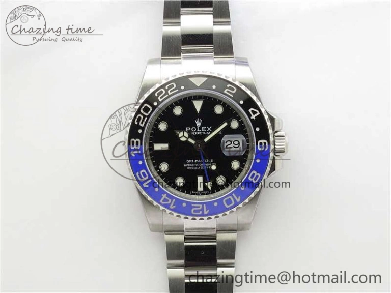 GMT-Master II 116710 BLNR Black Blue Ceramic 904L Steel Noob 1:1 Best Edition SA3186 CHS V StreetReady 2876