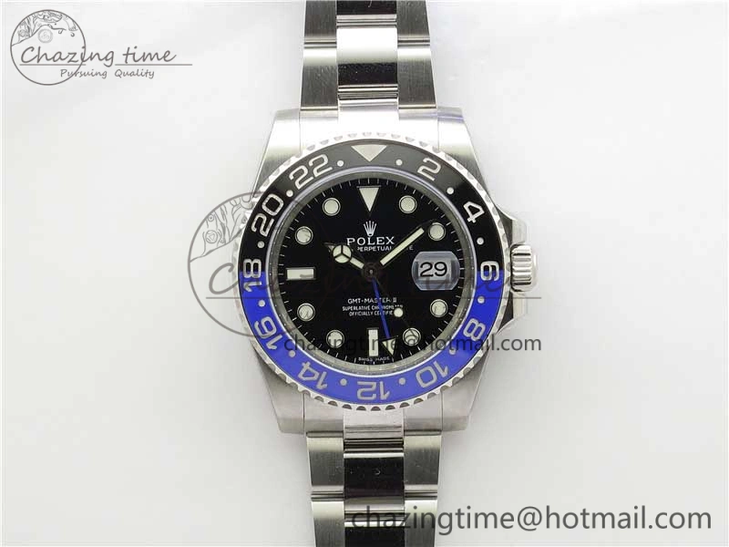 GMT-Master II 116710 BLNR Black Blue Ceramic 904L Steel Noob 1:1 Best Edition SA3186 CHS V StreetReady 2876