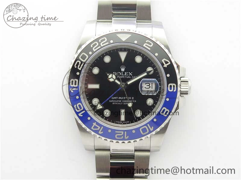 GMT-Master II 116710 BLNR Black Blue Ceramic 904L Steel VRF 1:1 Best Edition SA3186 CHS Supportive 3210