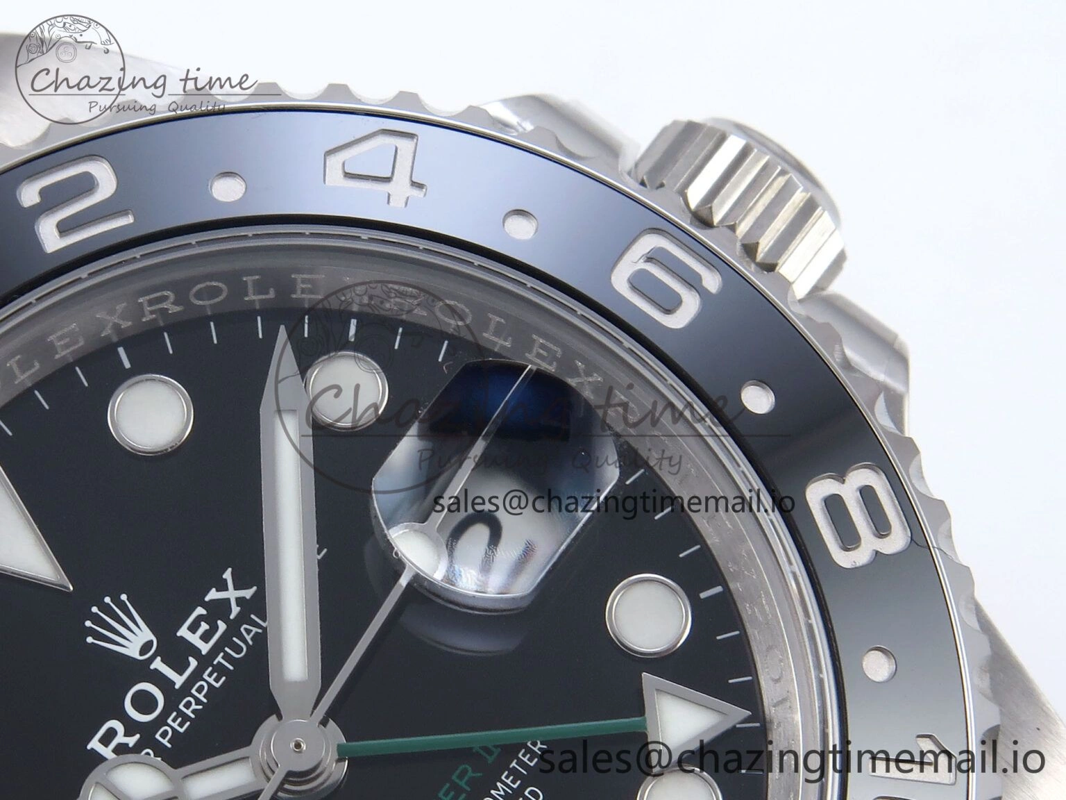 Stretchable GMT Master II 116710 GRNR QF+ 1:1 Best Edition 904L Steel Black Dial on SS Bracelet SH 859