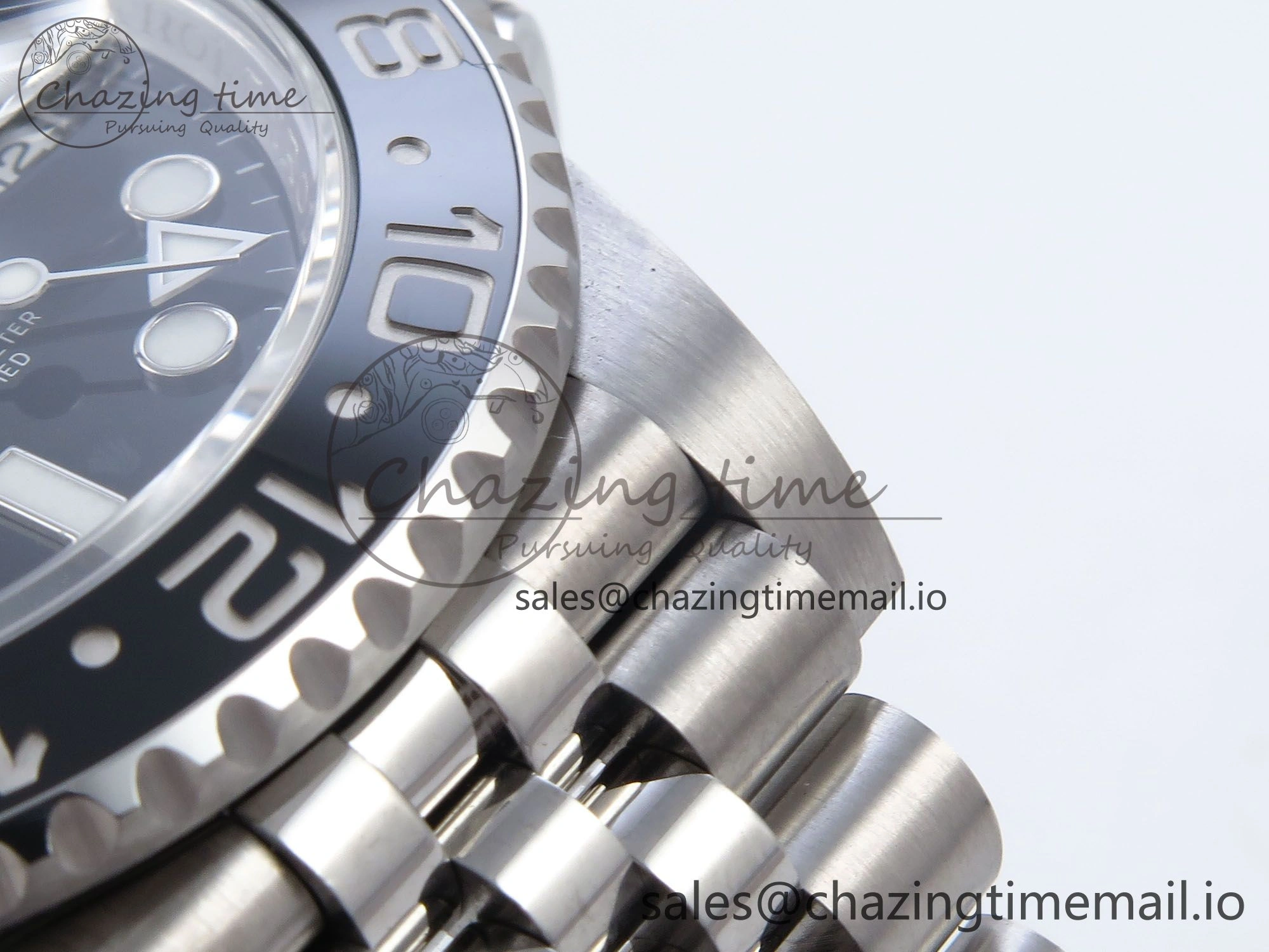 Stretchable GMT Master II 116710 GRNR QF+ 1:1 Best Edition 904L Steel Black Dial on SS Bracelet SH 859
