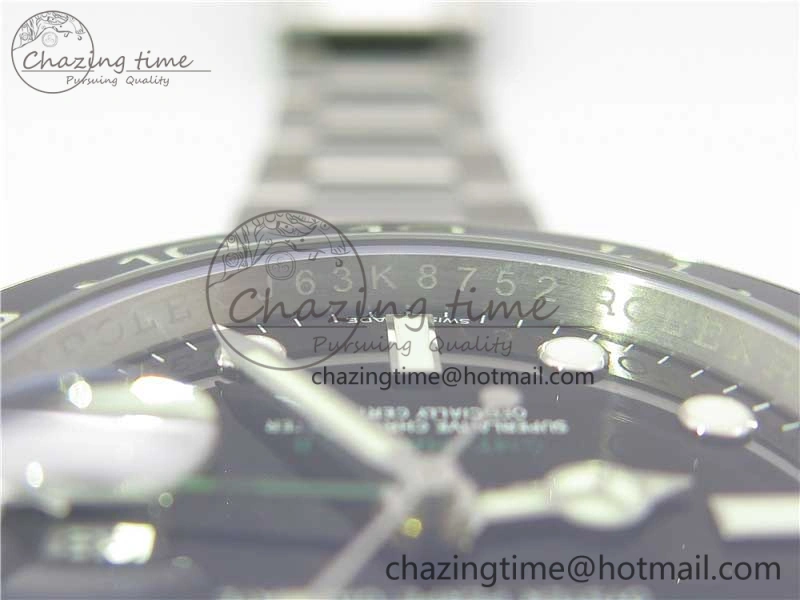 GMT-Master II 116710 LN Black Ceramic 904L Steel 1:1 Noob Best Edition A3186 V10 (Correct Hand Stack) MoistureWicking 3219