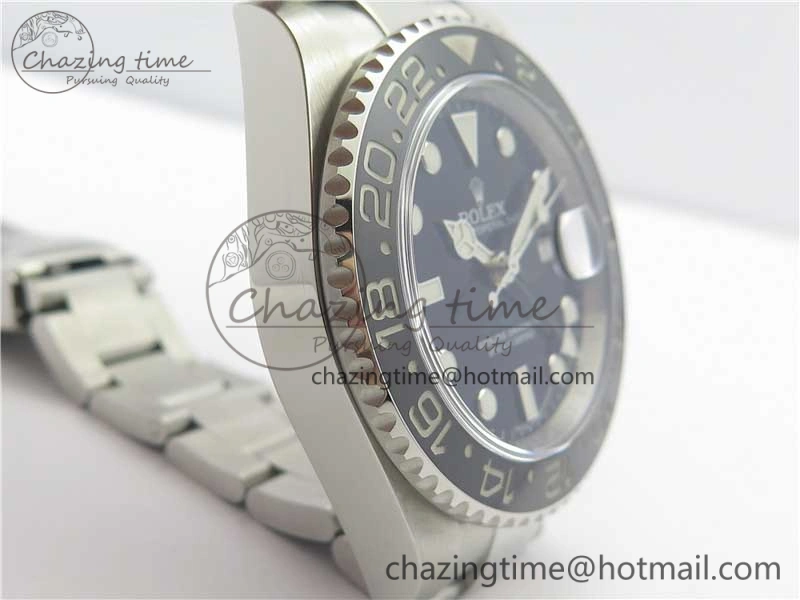 GMT-Master II 116710 LN Black Ceramic 904L Steel 1:1 Noob Best Edition A3186 V10 (Correct Hand Stack) MoistureWicking 3219