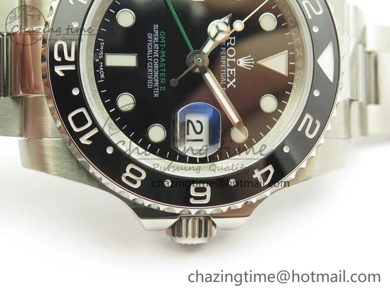 ModernLook GMT-Master II 116710 LN Black Ceramic 904L Steel DJF Best Edition on SS Bracelet A 3245