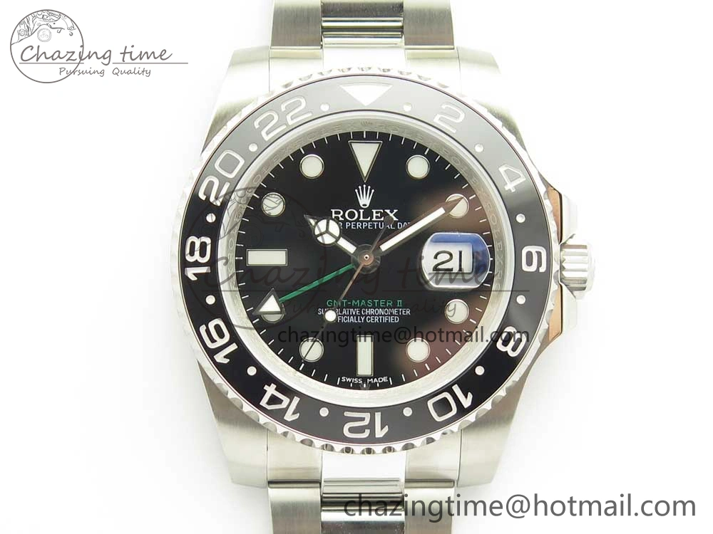 ModernLook GMT-Master II 116710 LN Black Ceramic 904L Steel DJF Best Edition on SS Bracelet A 3245