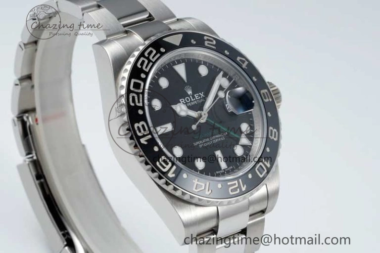 GMT-Master II 116710 LN Black Ceramic 904L Steel NTF 1:1 Best Edition on Oyster Strap VR3186 CHS SoftTouch 2300