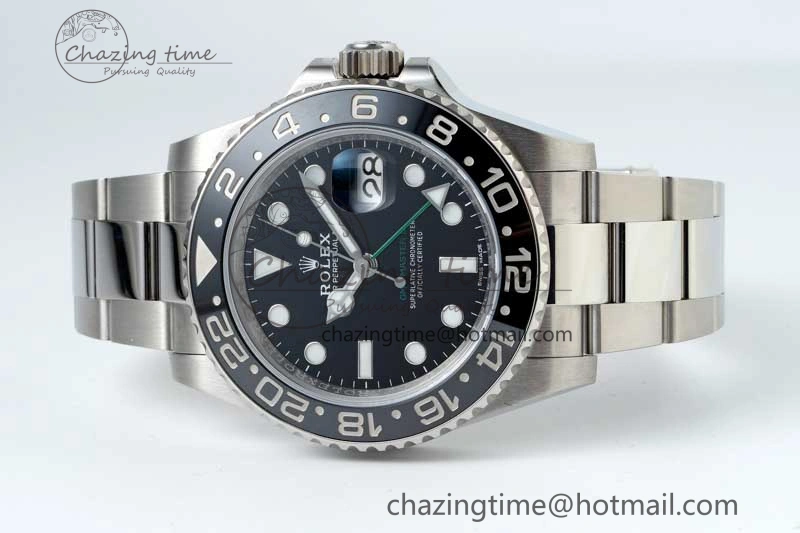 GMT-Master II 116710 LN Black Ceramic 904L Steel NTF 1:1 Best Edition on Oyster Strap VR3186 CHS SoftTouch 2300
