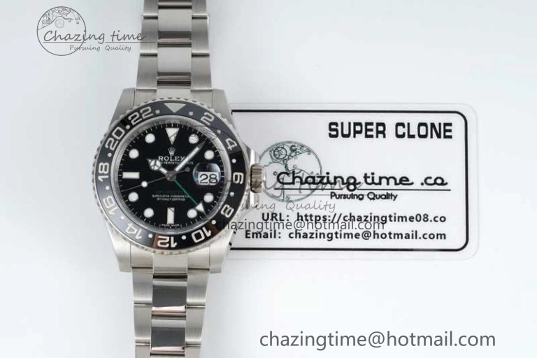 GMT-Master II 116710 LN Black Ceramic 904L Steel NTF 1:1 Best Edition on Oyster Strap VR3186 CHS SoftTouch 2300