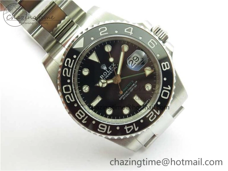 GMT-Master II 116710 LN Black Ceramic 904L Steel Noob 1:1 Best Edition SA3186 CHS V Compact 2877