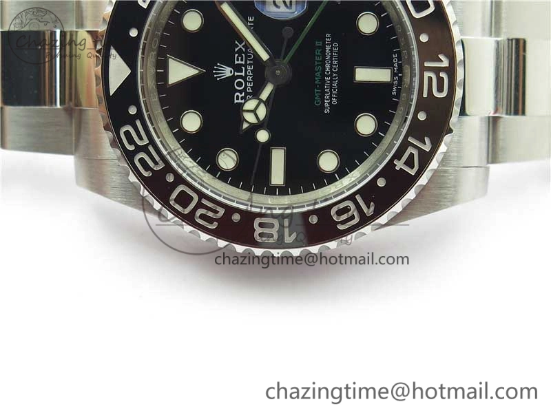 GMT-Master II 116710 LN Black Ceramic 904L Steel Noob 1:1 Best Edition SA3186 CHS V Compact 2877