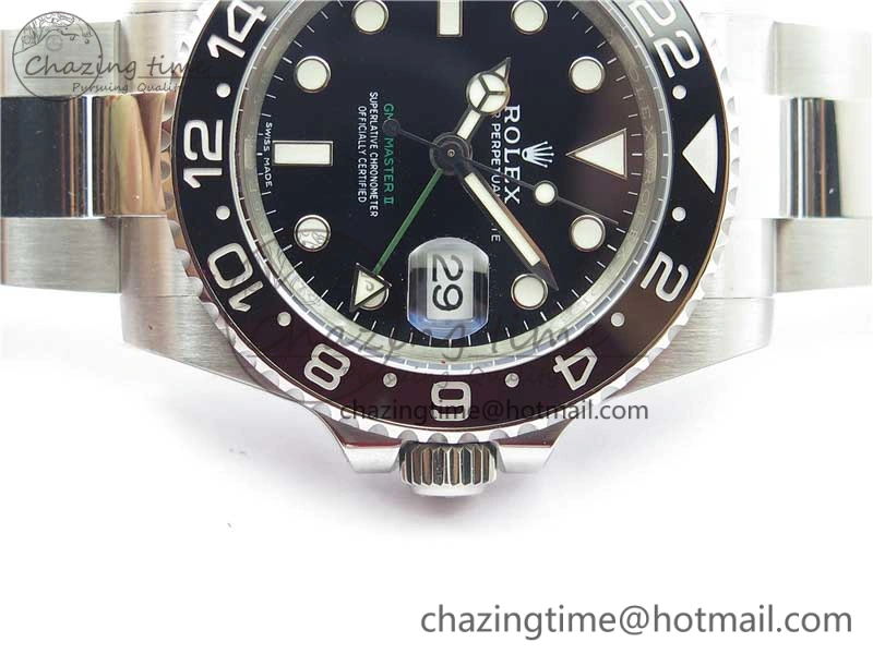 GMT-Master II 116710 LN Black Ceramic 904L Steel Noob 1:1 Best Edition SA3186 CHS V Compact 2877