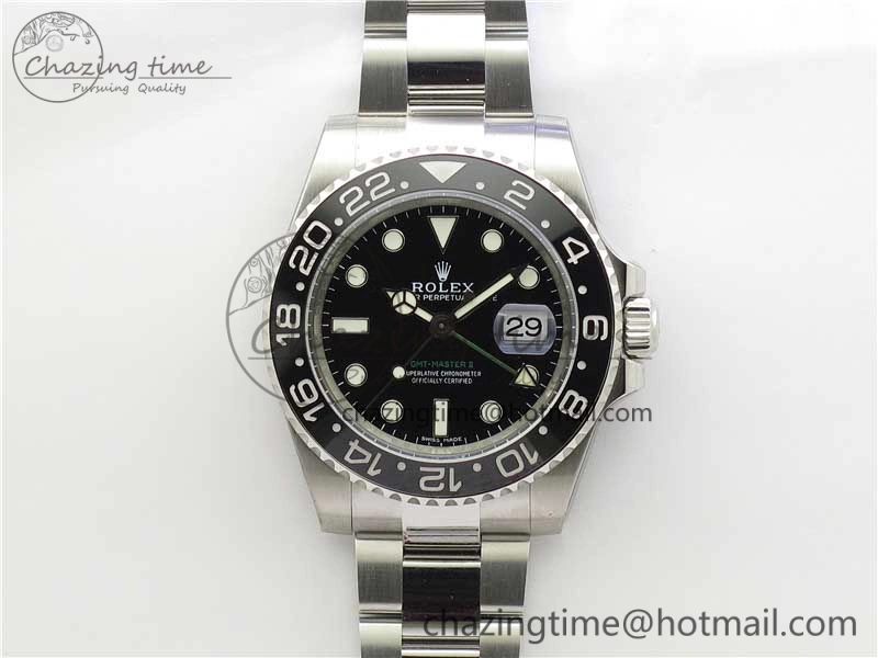 GMT-Master II 116710 LN Black Ceramic 904L Steel Noob 1:1 Best Edition SA3186 CHS V Compact 2877