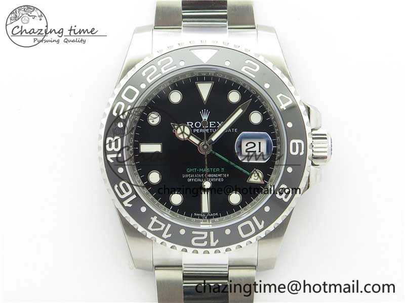 GMT-Master II 116710 LN Black Ceramic 904L Steel V9F 1:1 Best Edition SA3186 CHS Efficient 3067