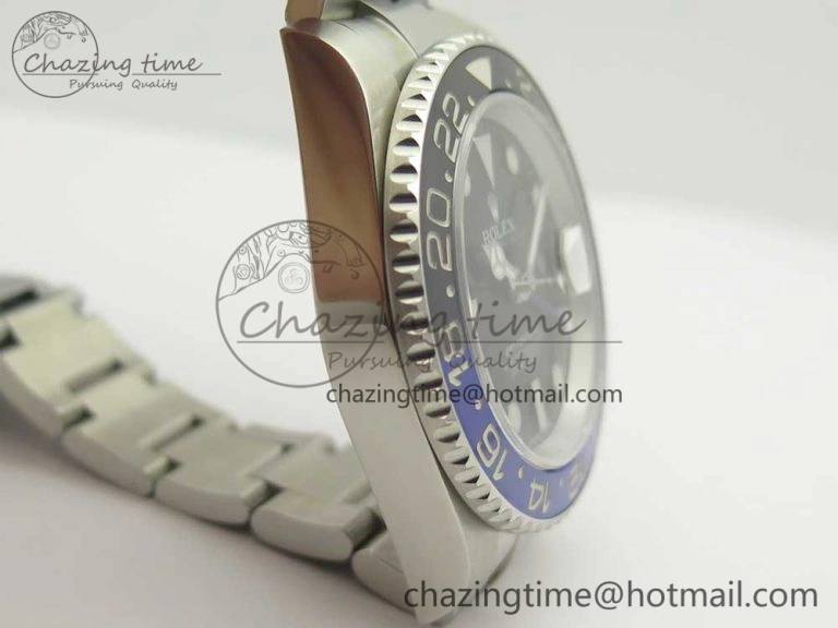 GMT Master II 116710 Real Black Blue Ceramic Bezel 904L SS DJF Best Edition Blue Dial on 904L Oyster Bracelet A Efficient 3248
