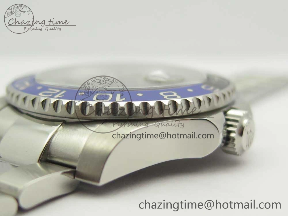 GMT Master II 116710 Real Black Blue Ceramic Bezel 904L SS DJF Best Edition Blue Dial on 904L Oyster Bracelet A Efficient 3248