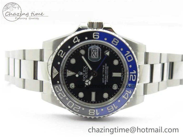 GMT Master II 116710BLNR Batman Ceramic 316L Steel ROF Best Edition Black Dial on SS Bracelet A Contemporary 2659