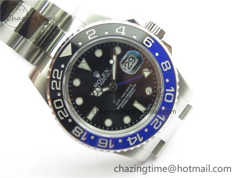 GMT Master II 116710BLNR Batman Ceramic 316L Steel ROF Best Edition Black Dial on SS Bracelet A Contemporary 2659
