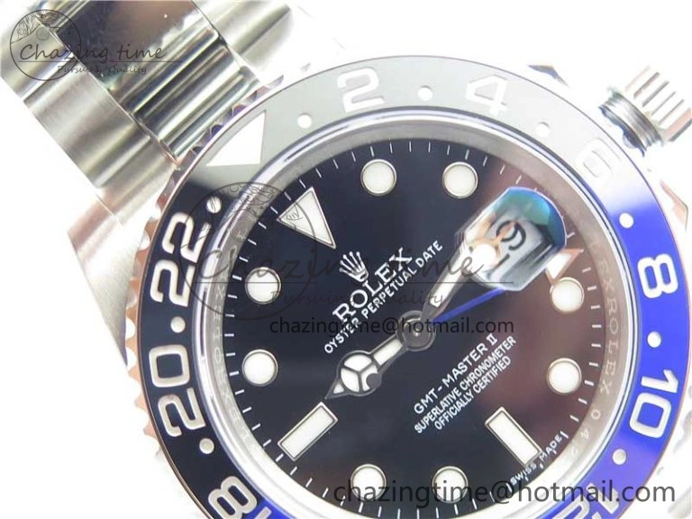GMT Master II 116710BLNR Batman Ceramic 316L Steel ROF Best Edition Black Dial on SS Bracelet A Contemporary 2659