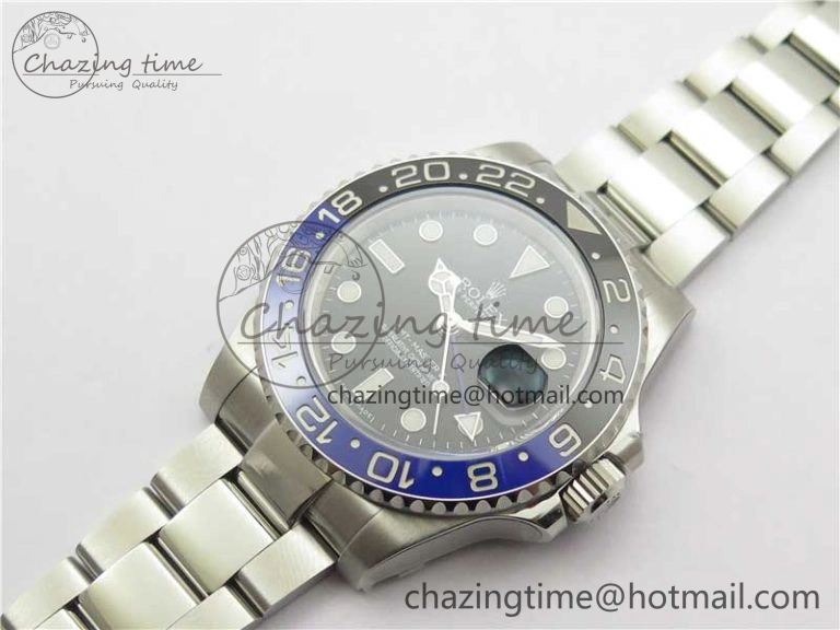 GMT Master II 116710BLNR Batman Ceramic 316L Steel ROF Best Edition Black Dial on SS Bracelet A Contemporary 2659