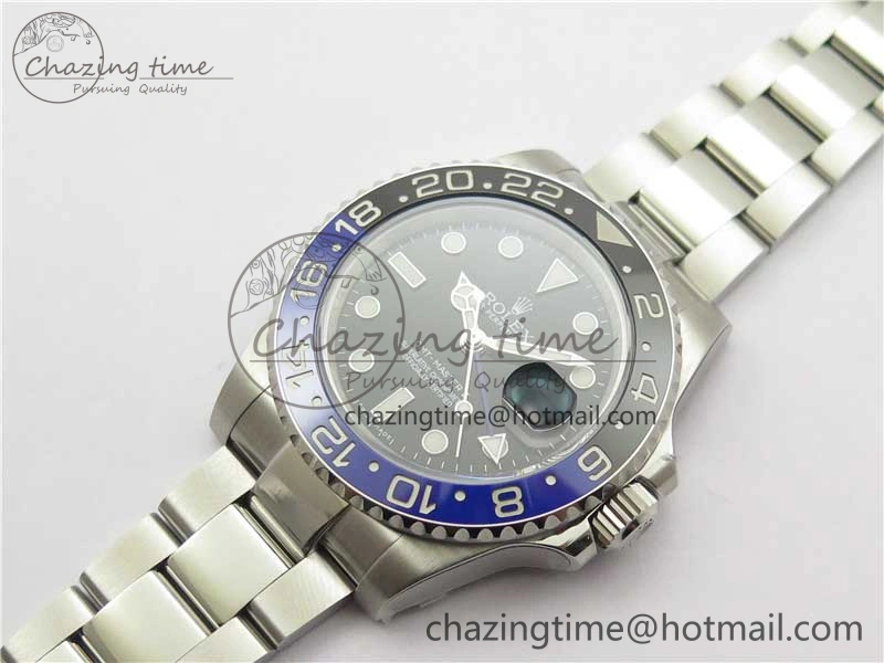 GMT Master II 116710BLNR Batman Ceramic 316L Steel ROF Best Edition Black Dial on SS Bracelet A Contemporary 2659
