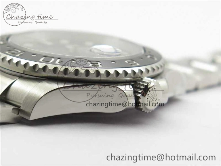 GMT Master II 116710LN Black Ceramic 316L Steel ROF Best Edition Black Dial on SS Bracelet A Tailored 2656