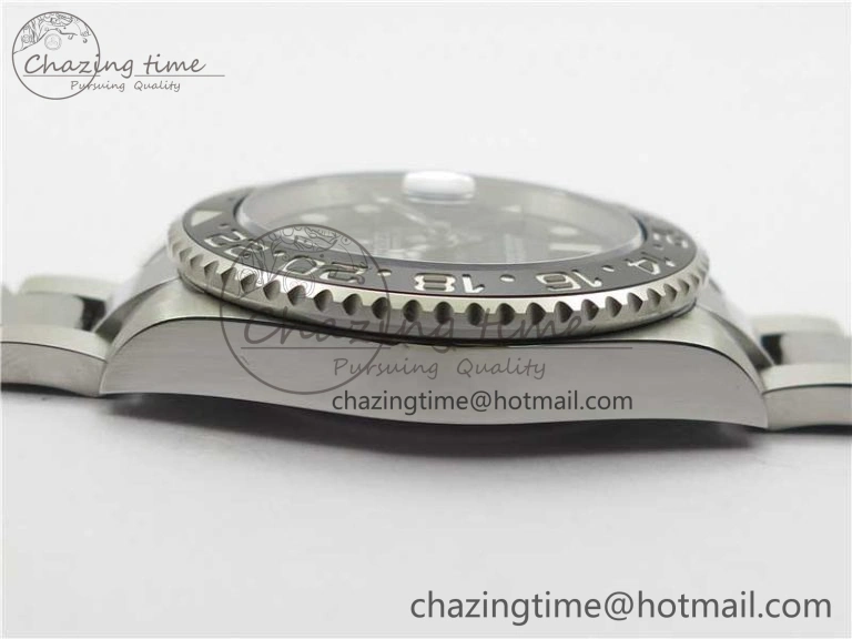 GMT Master II 116710LN Black Ceramic 316L Steel ROF Best Edition Black Dial on SS Bracelet A Tailored 2656