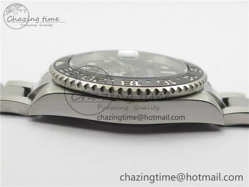 GMT Master II 116710LN Black Ceramic 316L Steel ROF Best Edition Black Dial on SS Bracelet A Tailored 2656