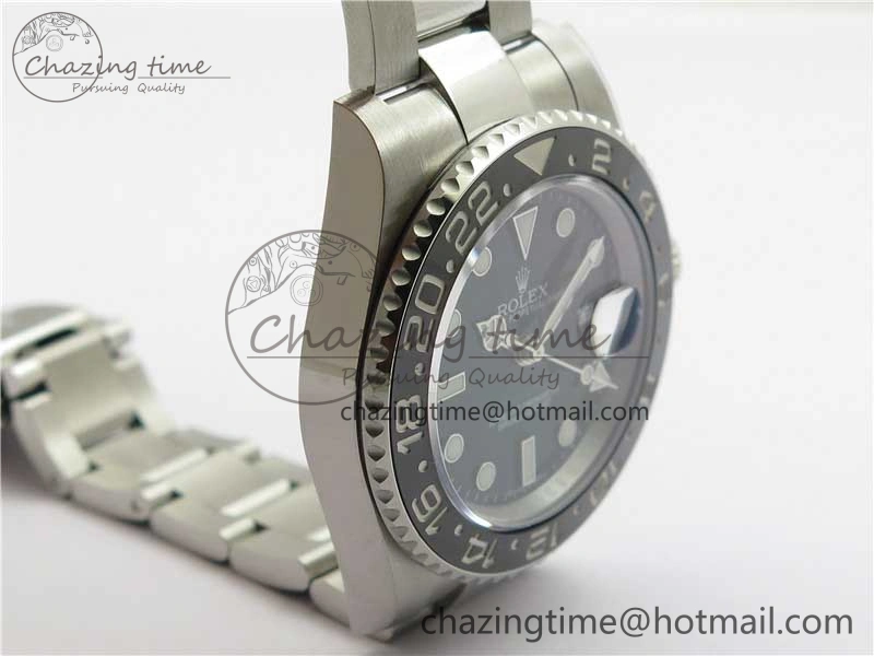 GMT Master II 116710LN Black Ceramic 316L Steel ROF Best Edition Black Dial on SS Bracelet A Tailored 2656