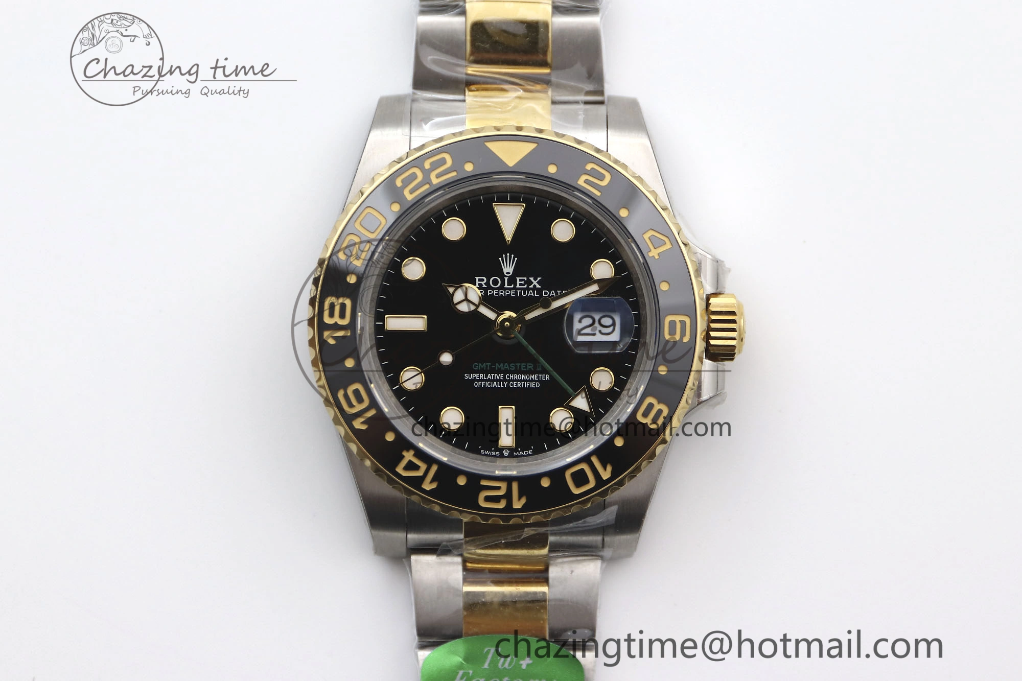 SunProtective GMT Master II 116713 LN 904L SS TW+ Best Edition on SS YG Bracelet VR3186 CHS 1977