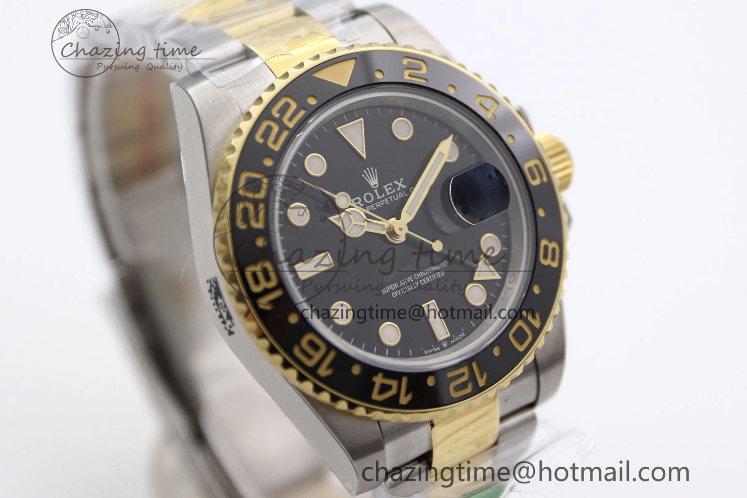SunProtective GMT Master II 116713 LN 904L SS TW+ Best Edition on SS YG Bracelet VR3186 CHS 1977