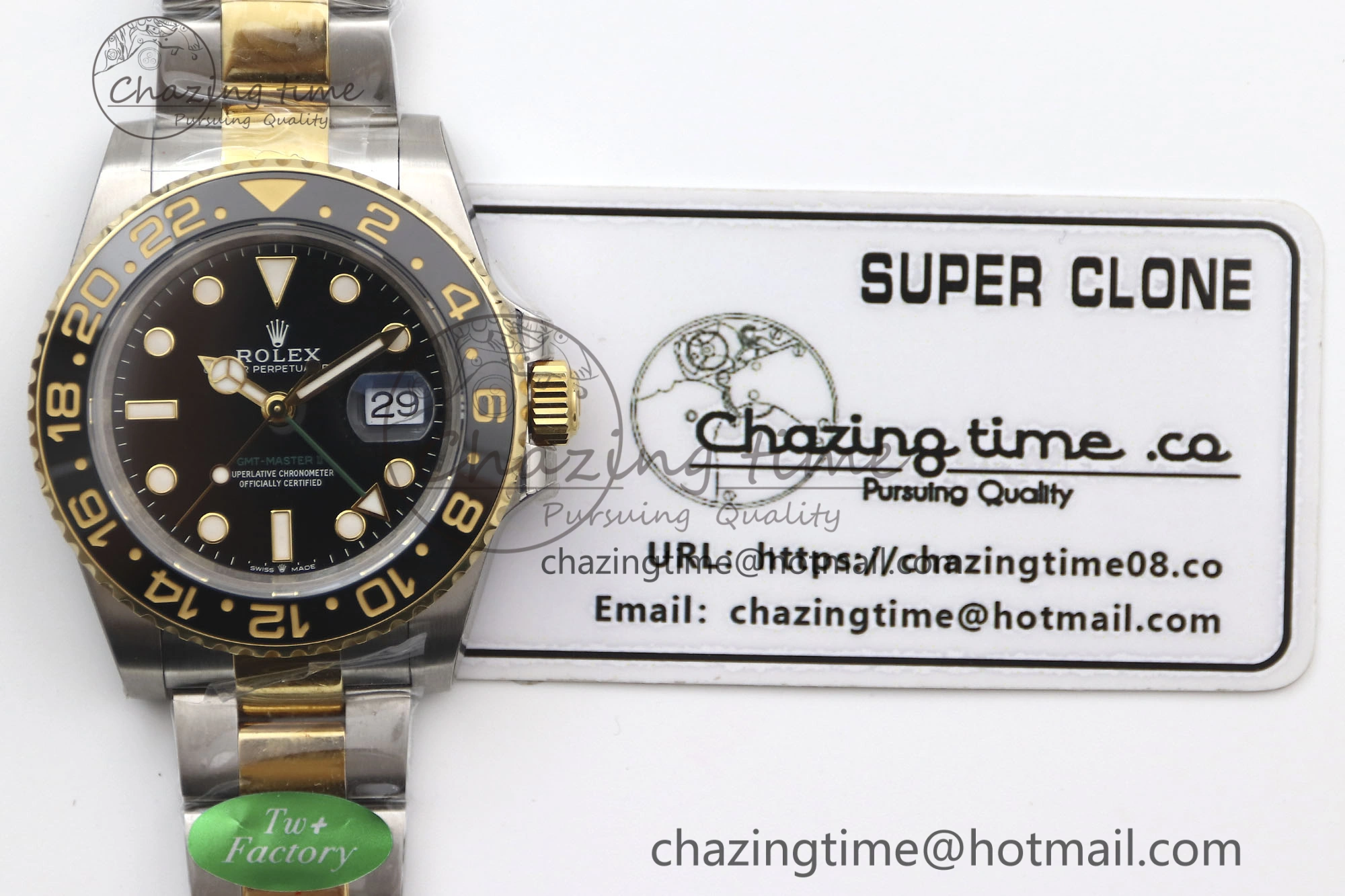 SunProtective GMT Master II 116713 LN 904L SS TW+ Best Edition on SS YG Bracelet VR3186 CHS 1977