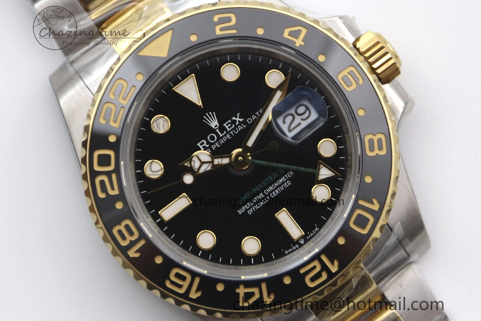 SunProtective GMT Master II 116713 LN 904L SS TW+ Best Edition on SS YG Bracelet VR3186 CHS 1977