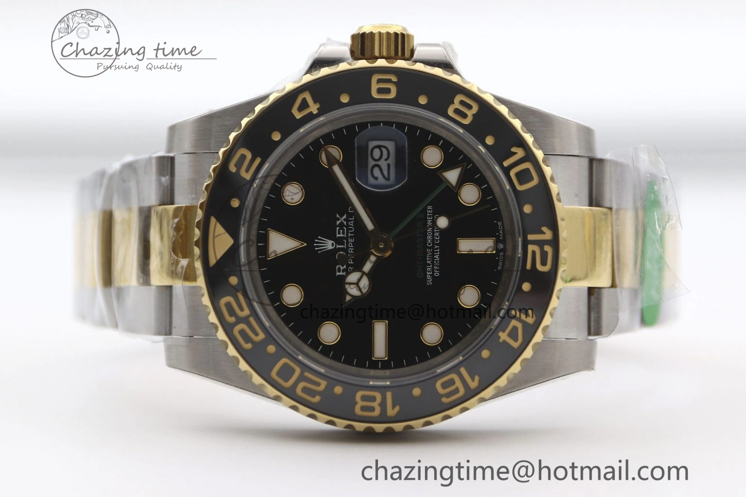 SunProtective GMT Master II 116713 LN 904L SS TW+ Best Edition on SS YG Bracelet VR3186 CHS 1977