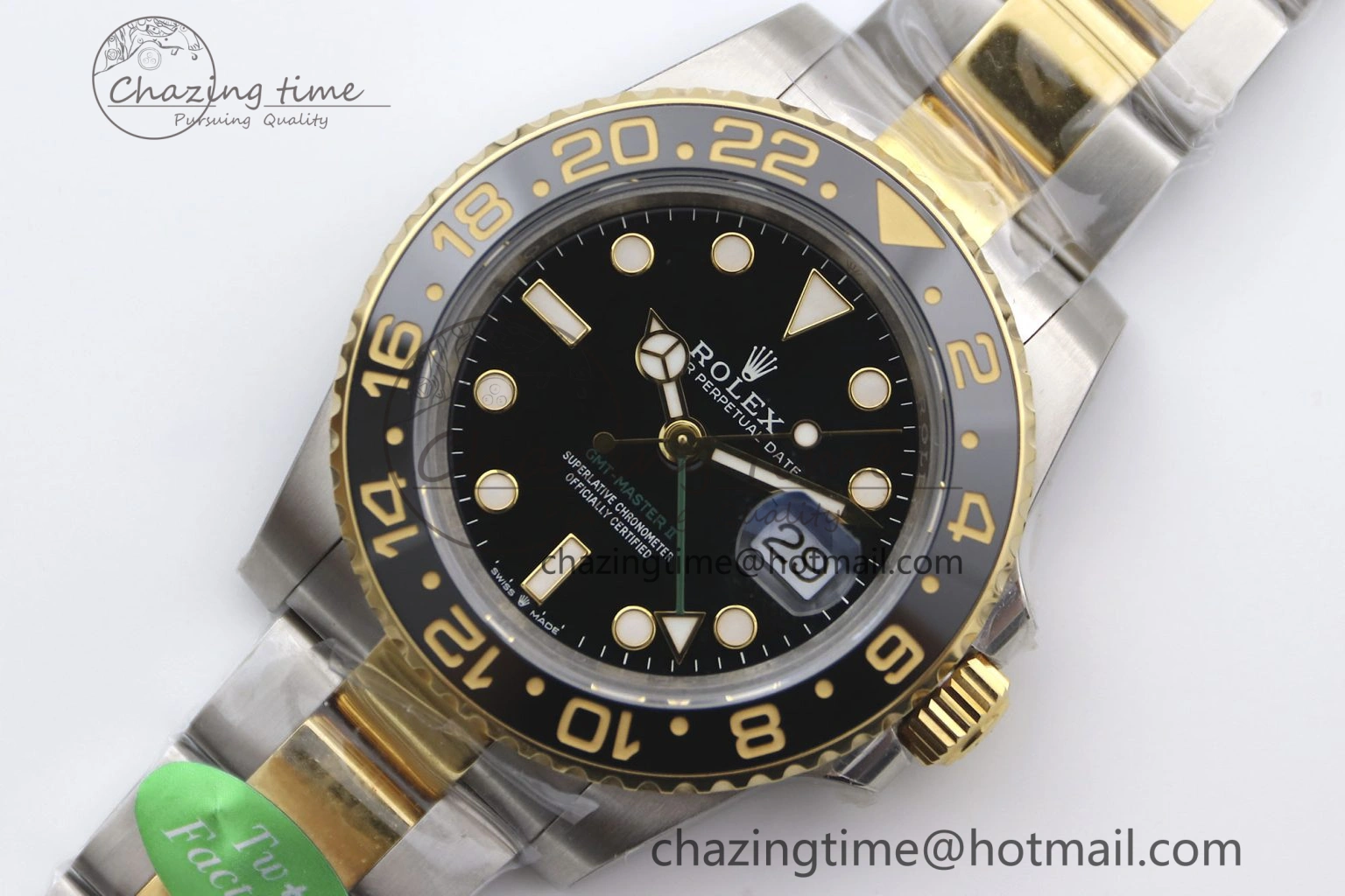 SunProtective GMT Master II 116713 LN 904L SS TW+ Best Edition on SS YG Bracelet VR3186 CHS 1977