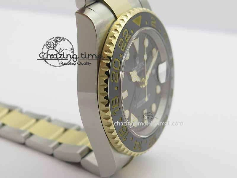 GMT-Master II 116713 LN Black Ceramic Thick YG Wrapped 1:1 Noob Best Edition A3187 (Correct Hand Stack) Breathable 3642