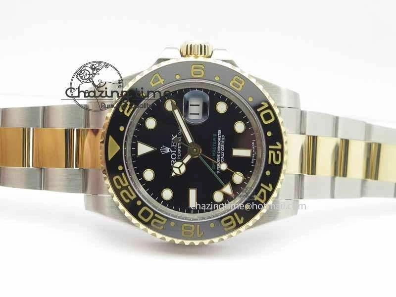 GMT-Master II 116713 LN Black Ceramic Thick YG Wrapped 1:1 Noob Best Edition A3187 (Correct Hand Stack) Breathable 3642
