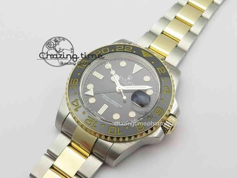GMT-Master II 116713 LN Black Ceramic Thick YG Wrapped 1:1 Noob Best Edition A3187 (Correct Hand Stack) Breathable 3642