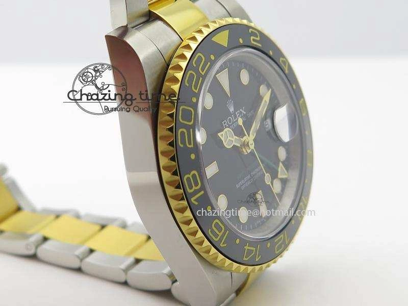 GMT-Master II 116713 LN Bp-Maker Best Edition YG Wrapped Bezel Black Dial On SS YG Bracelet ETA Stylish 3987