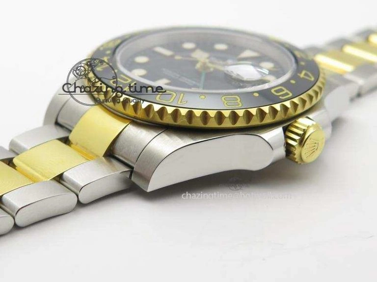 GMT-Master II 116713 LN Bp-Maker Best Edition YG Wrapped Bezel Black Dial On SS YG Bracelet ETA Stylish 3987