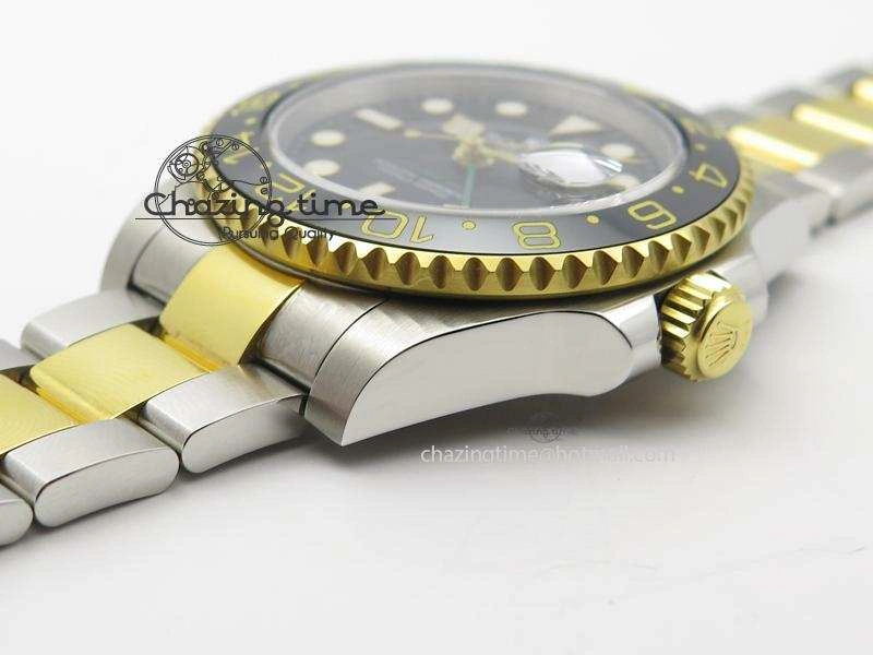GMT-Master II 116713 LN Bp-Maker Best Edition YG Wrapped Bezel Black Dial On SS YG Bracelet ETA Stylish 3987