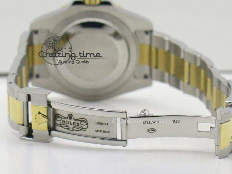 HighQuality GMT-Master II 116713 LN Noob 1:1 Best Edition YG Wrapped Bezel Black Dial On SS YG Bracelet A 4016