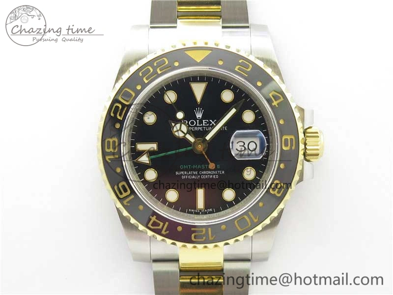 WaterResistant GMT-Master II 116713 LN YG Wrapped 904L Steel GMF 1:1 Best Edition A3186 (Correct Hand Stack) 3244