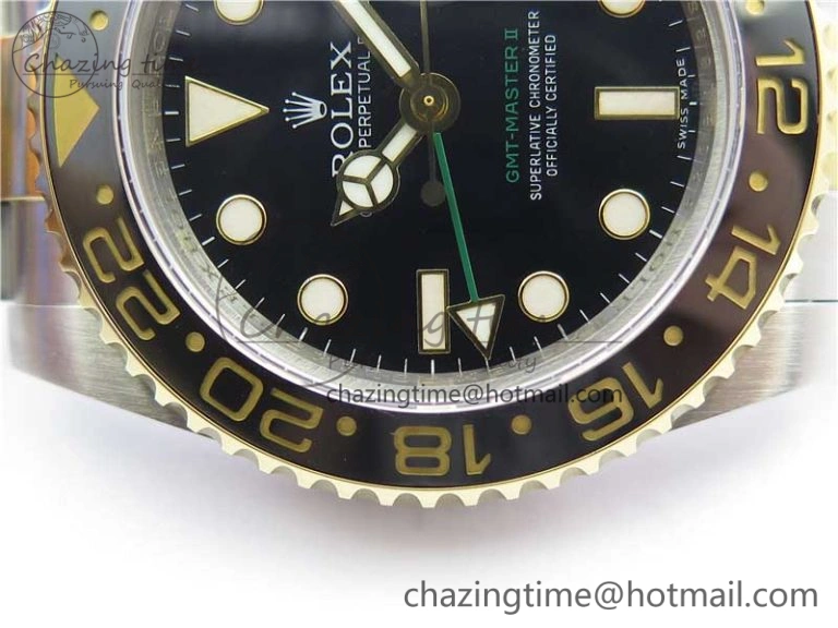 WaterResistant GMT-Master II 116713 LN YG Wrapped 904L Steel GMF 1:1 Best Edition A3186 (Correct Hand Stack) 3244