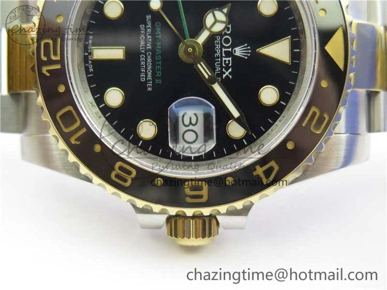 WaterResistant GMT-Master II 116713 LN YG Wrapped 904L Steel GMF 1:1 Best Edition A3186 (Correct Hand Stack) 3244