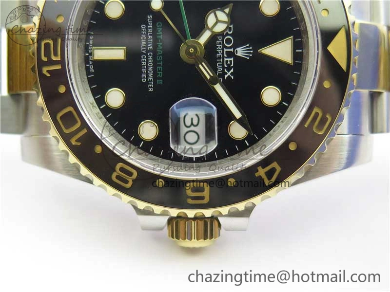 WaterResistant GMT-Master II 116713 LN YG Wrapped 904L Steel GMF 1:1 Best Edition A3186 (Correct Hand Stack) 3244