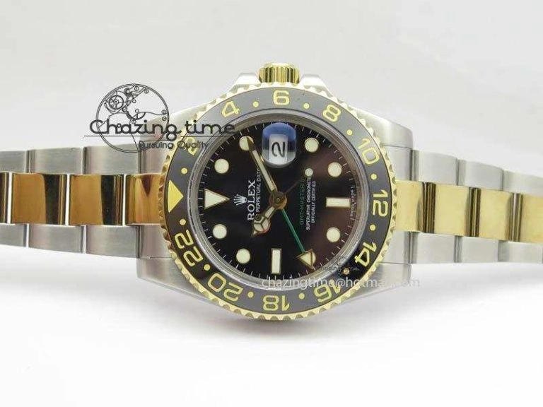 TimelessDesign GMT-Master II 116713LN SS YG Bp-Maker Black Dial Ceramic Bezel On SS YG Bracelet A 3772
