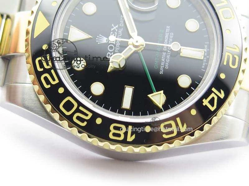 TimelessDesign GMT-Master II 116713LN SS YG Bp-Maker Black Dial Ceramic Bezel On SS YG Bracelet A 3772